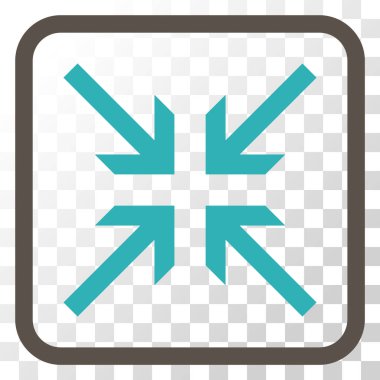 Oklar vektör simgesi bir çerçeve içinde collide