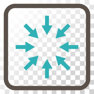 Kompakt oklar bir çerçeve içinde simge vektör