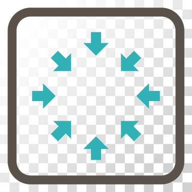 Kompakt oklar bir çerçeve içinde simge vektör