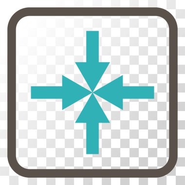 Oklar vektör simgesi bir çerçeve içinde sıkıştırmak