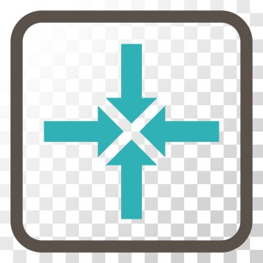 Oklar vektör simgesi bir çerçeve içinde sıkıştırmak