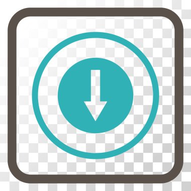 Bir çerçeve içinde yönlü ok vektör simgesi