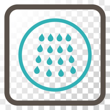 Damla vektör simgesi bir çerçeve içinde