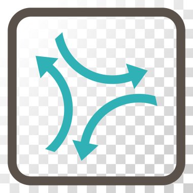 Exchange oklar bir çerçeve içinde simge vektör