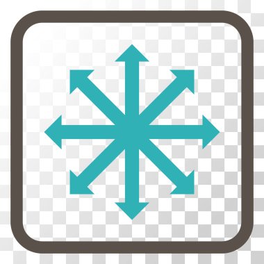 Genişletin okları vektör simgesi bir çerçeve içinde