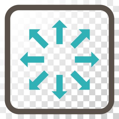 Oklar vektör simgesi bir çerçeve içinde patlayabilir