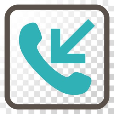 Gelen arama vektör simgesi bir çerçeve içinde