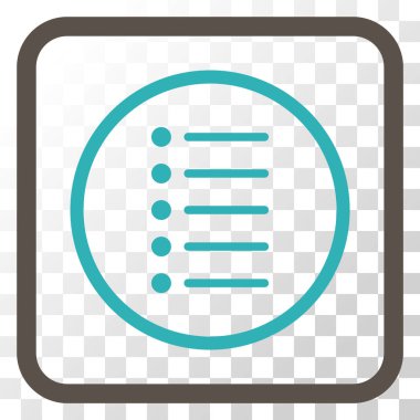 Öğeleri vektör simgesi bir çerçeve içinde