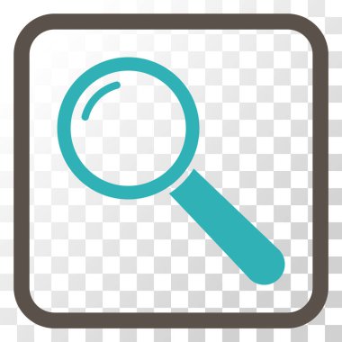 Büyüteç'i vektör simgesi bir çerçeve içinde