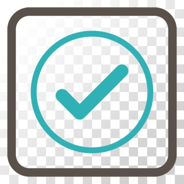 Tamam vektör simgesi bir çerçeve içinde