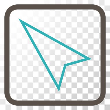 İşaretçi yaptı vektör simgesi bir çerçeve içinde yukarı