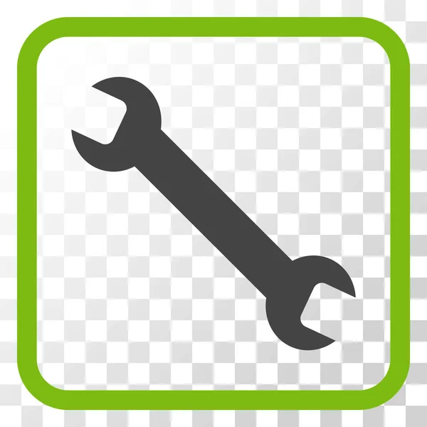 Wrench Vector Icon In a Frame — Stock Vector