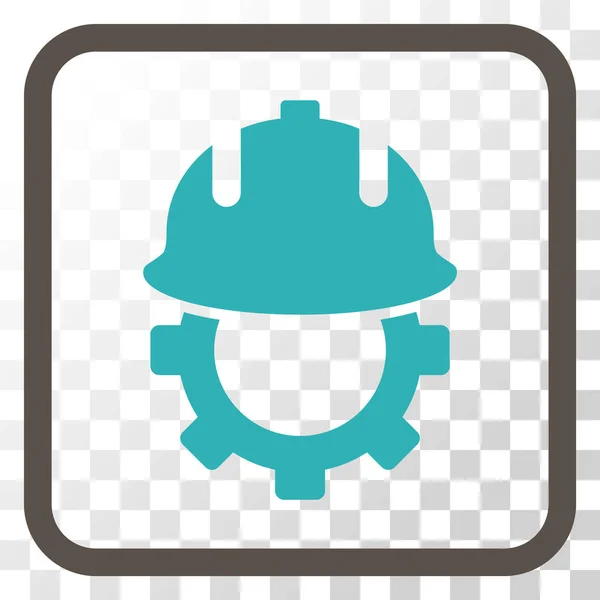 Development Helmet Vector Icon In a Frame — Stock Vector