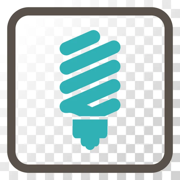 Leuchtstofflampen-Vektorsymbol in einem Rahmen — Stockvektor