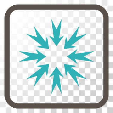 Basınç oklar bir çerçeve içinde simge vektör