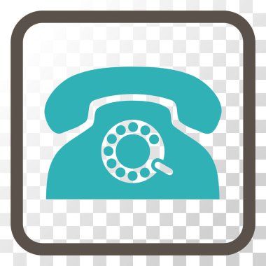 Nabız telefon vektör simgesi bir çerçeve içinde