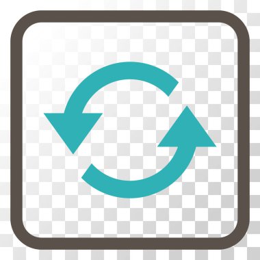 Oklar vektör simgesi bir çerçeve içinde yenileme