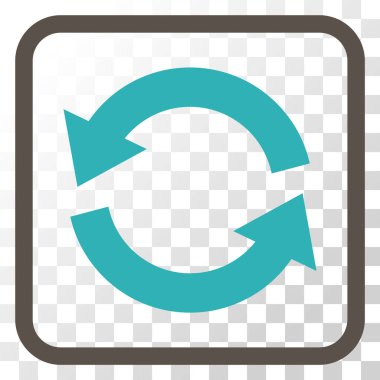 Vektör simgesi bir çerçeve içinde yenileme