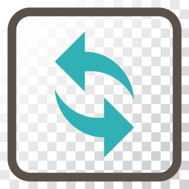 Vektör simgesi bir çerçeve içinde yenileme