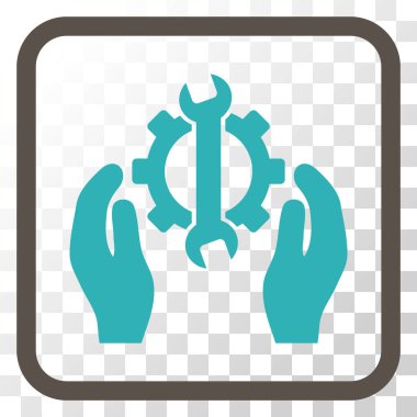 Onarım hizmeti vektör simgesi bir çerçeve içinde