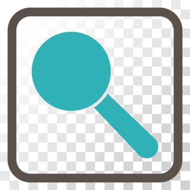 Arama aracı vektör simgesi bir çerçeve içinde