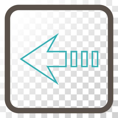 Sol vektör simgesi bir çerçevede göndermek