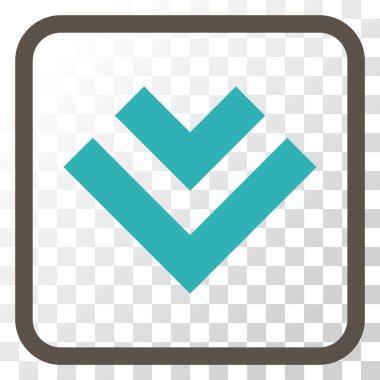 Vektör simgesi bir çerçeve içinde aşağı kaydır