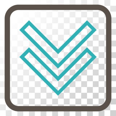 Vektör simgesi bir çerçeve içinde aşağı kaydır