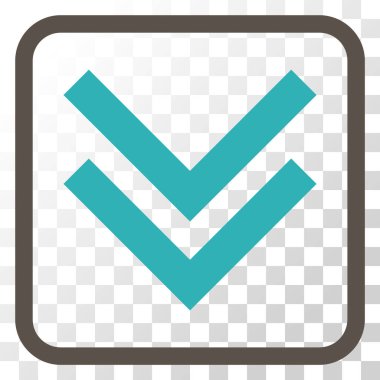 Vektör simgesi bir çerçeve içinde aşağı kaydır