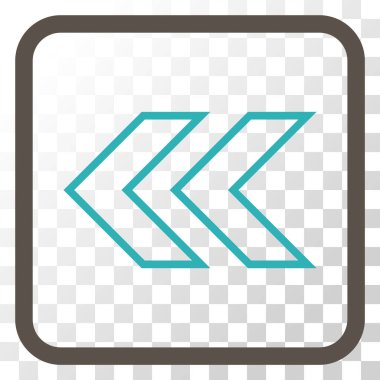 Shift Sol vektör simgesi bir çerçeve içinde