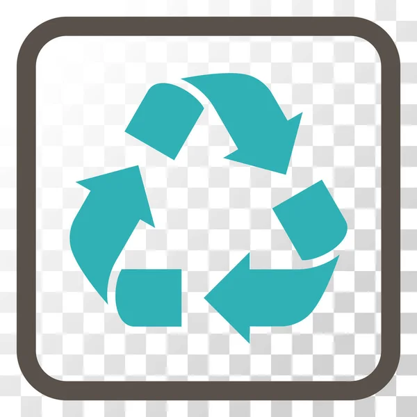 Recycler l'icône vectorielle dans un cadre — Image vectorielle