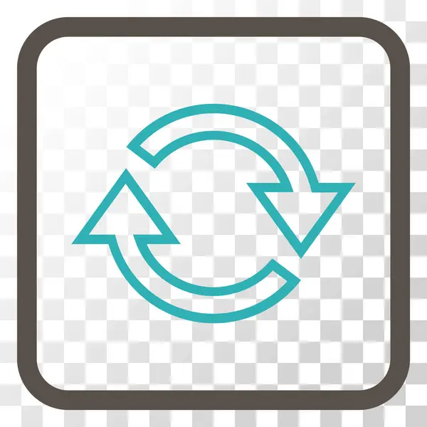 Refresh Arrows Vector Icon In a Frame — Stock Vector