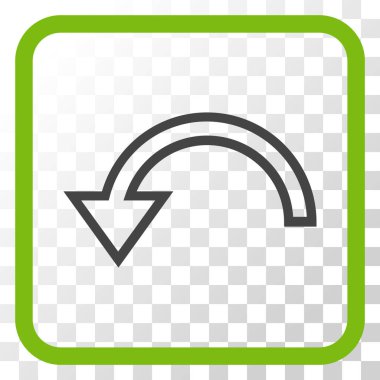 Sol vektör simgesi bir çerçeve içinde döndürme