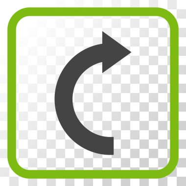 Doğru vektör simgesi bir çerçeve içinde döndürme