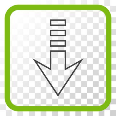 Vektör simgesi bir çerçeve içinde gönderin