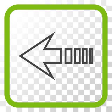 Sol vektör simgesi bir çerçevede göndermek