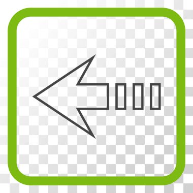 Sol vektör simgesi bir çerçevede göndermek