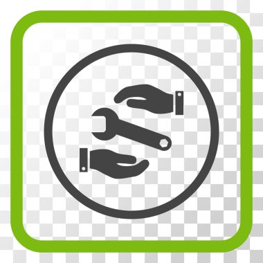 Hizmet vektör simgesi bir çerçeve içinde