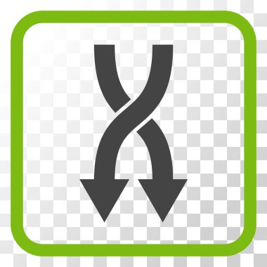 Vektör simgesi aşağı okları bir çerçevede shuffle