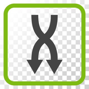 Vektör simgesi aşağı okları bir çerçevede shuffle