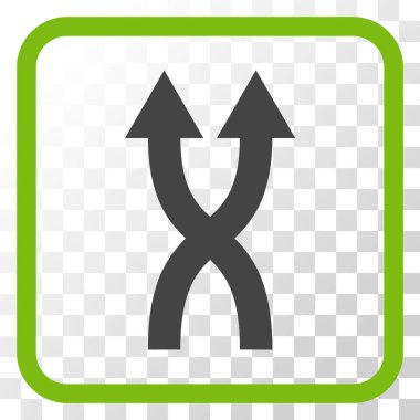 Vektör simge yukarı okları bir çerçevede shuffle