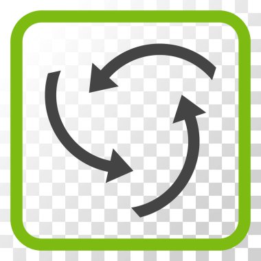 Oklar vektör simgesi bir çerçevede girdap