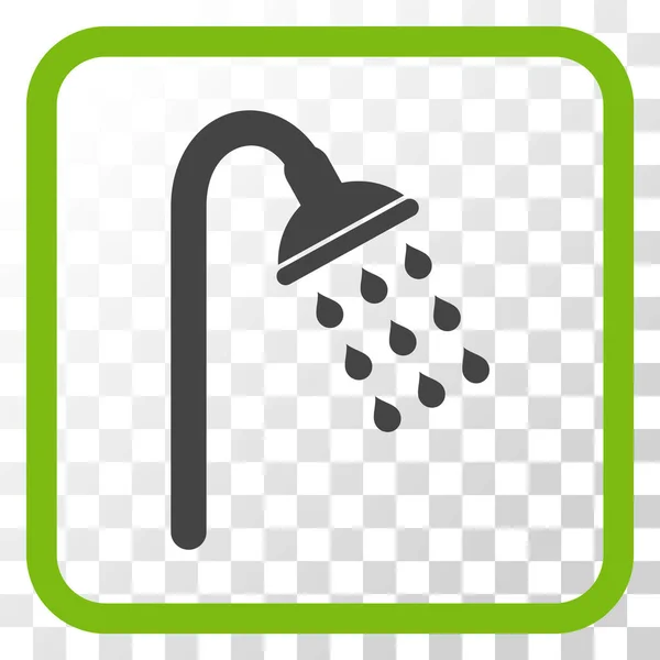 Icono del vector de ducha en un marco — Vector de stock