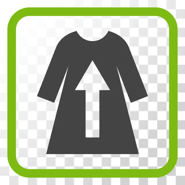 Take Off Female Dress Vector Icon In a Frame — Stock Vector