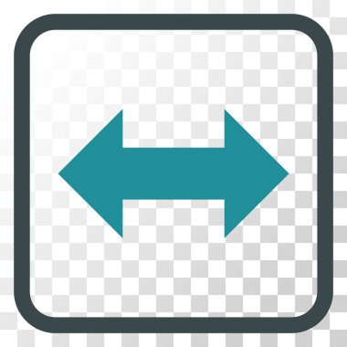 Yatay Exchange oklar bir çerçeve içinde simge vektör