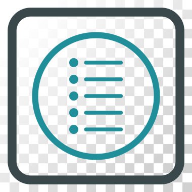 Öğeleri vektör simgesi bir çerçeve içinde