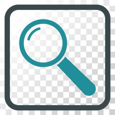 Büyüteç'i vektör simgesi bir çerçeve içinde