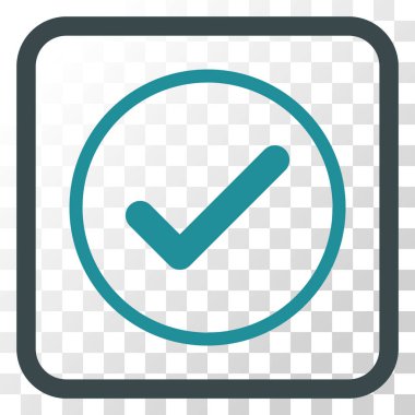 Tamam vektör simgesi bir çerçeve içinde