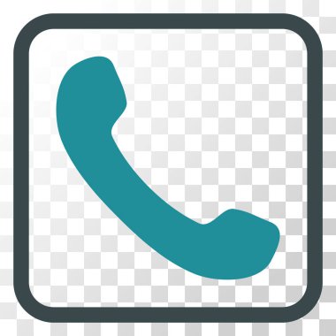 Telefon alıcı vektör simgesi bir çerçeve içinde