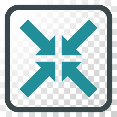 Basınç oklar bir çerçeve içinde simge vektör